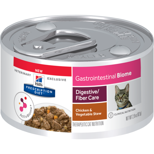 Hill’s Pet Prescription Diet Digestive/Fiber Care Gastrointestinal Biome Chicken & Vegetable Stew Wet Cat Food