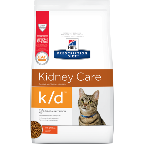 Hill’s Pet Prescription Diet K/D Kidney Care With Chicken Dry Cat Food