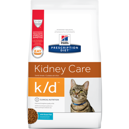 Hill’s Pet Prescription Diet K/D Kidney Care With Ocean Fish Dry Cat Food (EU)