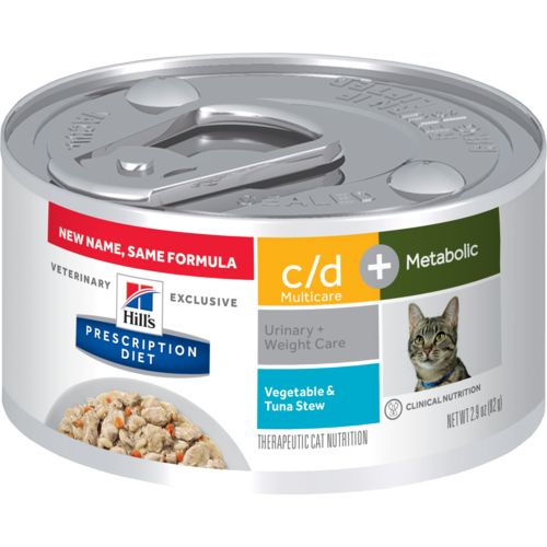 Hill’s Pet Prescription Diet C/D + Metabolic Vegetable & Tuna Stew Wet Cat Food