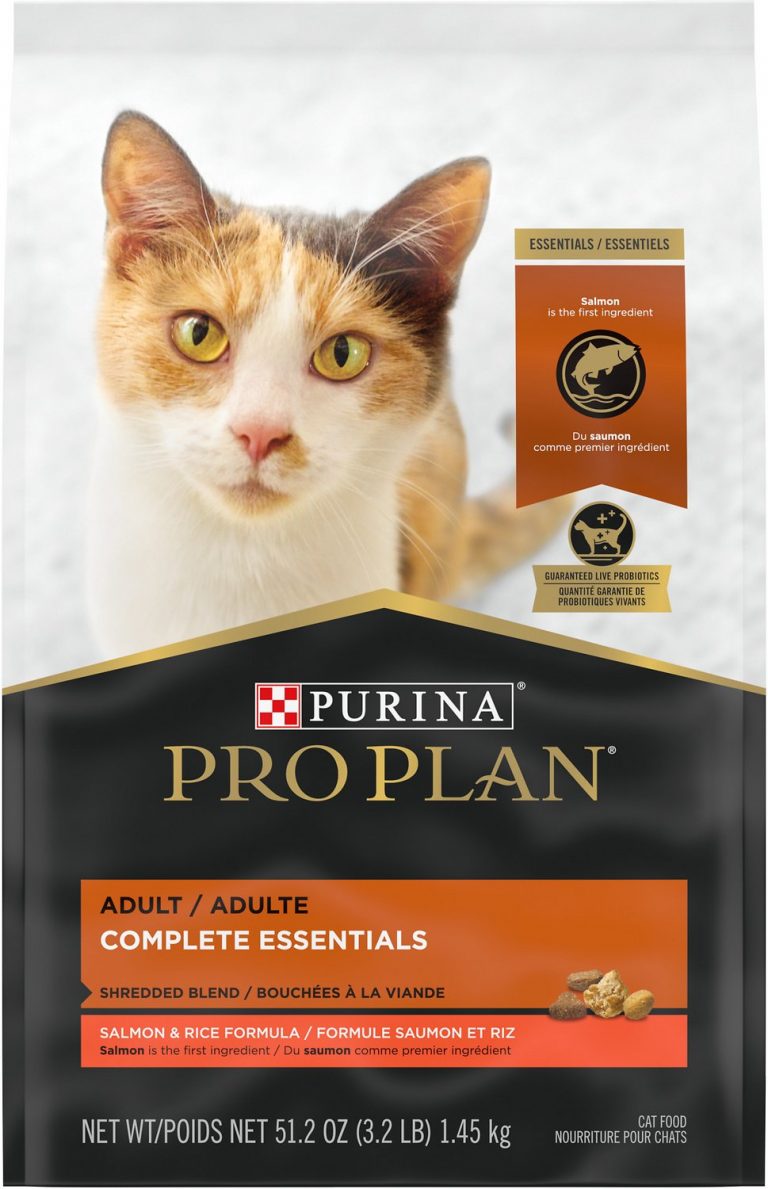 Purina Pro Plan Complete Essentials Shredded Blend Salmon & Rice Formula Dry Cat Food