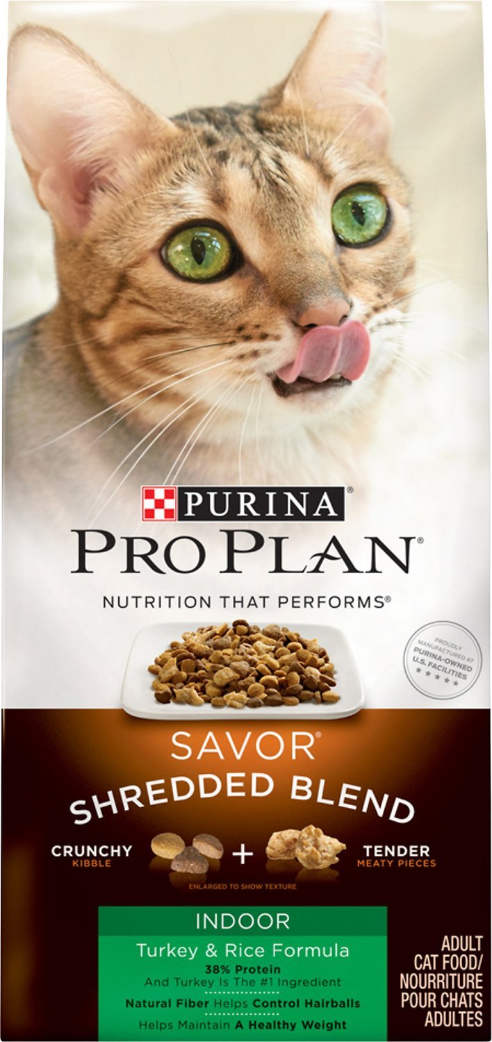 Purina Pro Plan Indoor Shredded Blend Turkey & Rice Formula Dry Cat Food