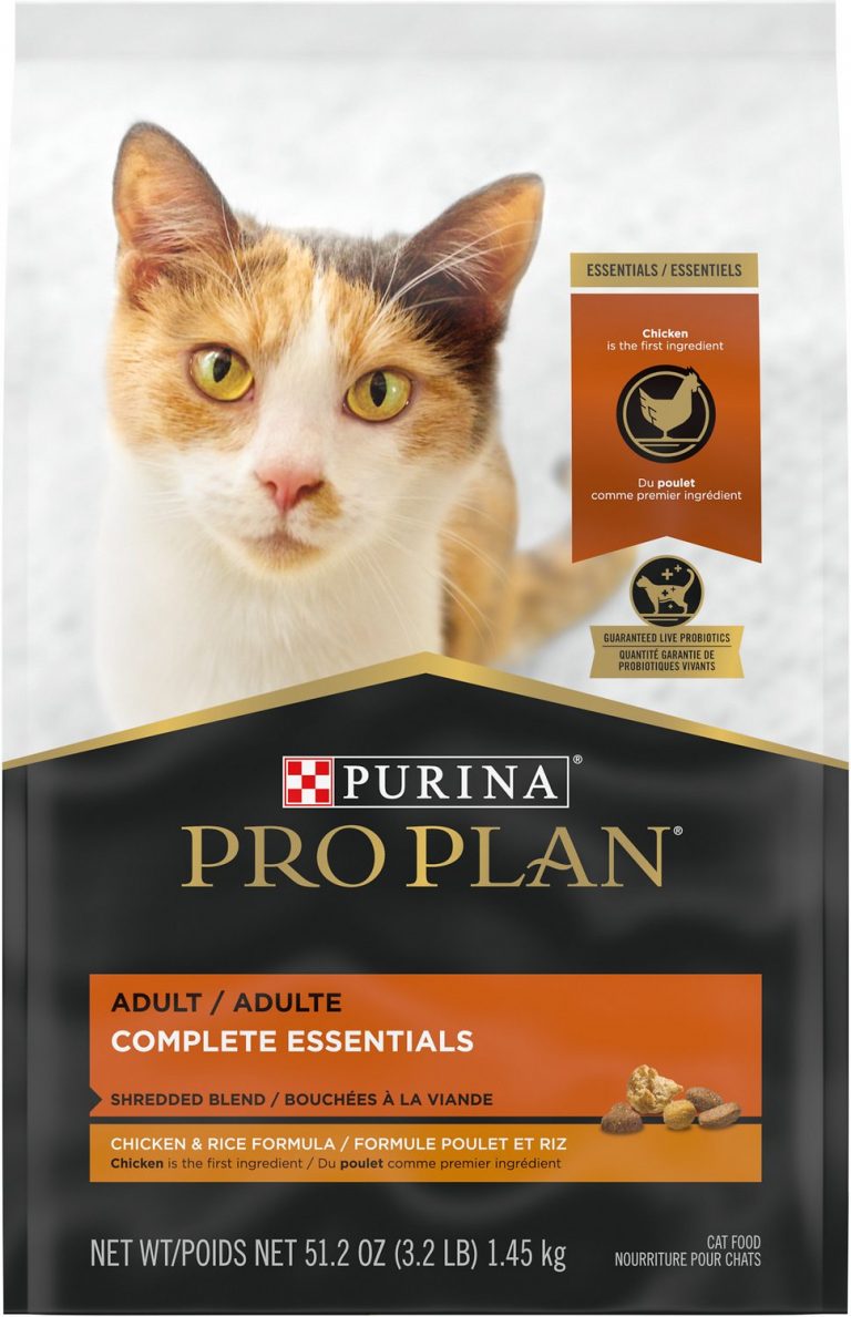 Purina Pro Plan Complete Essentials Shredded Blend Chicken & Rice Formula Dry Cat Food