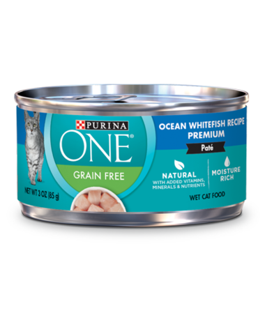 Purina ONE Grain Free Ocean Whitefish Recipe Premium Paté Wet Cat Food