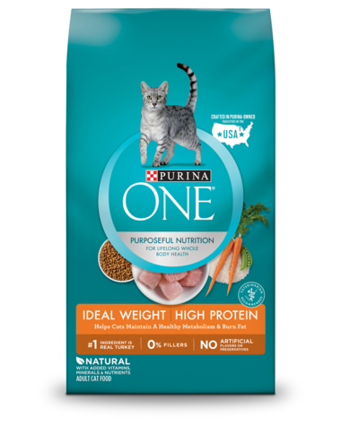 Purina ONE Ideal Weight High Protein Real Turkey Dry Cat Food