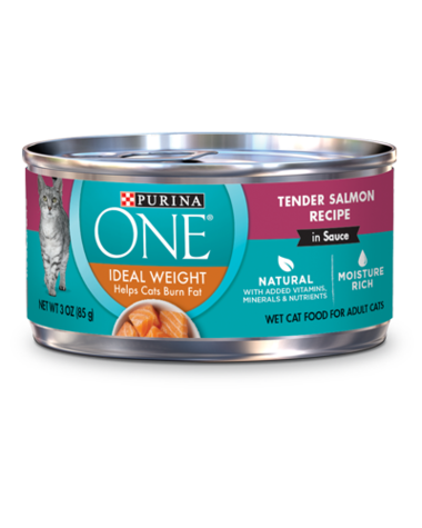Purina ONE Ideal Weight Tender Salmon Recipe In Sauce Wet Cat Food