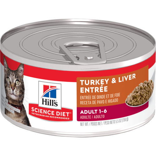 Hill’s Pet Science Diet Adult 1-6 Turkey & Liver Entrée Wet Cat Food