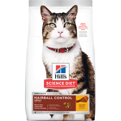 Hill’s Pet Science Diet Adult Hairball Control Chicken Recipe Dry Cat Food