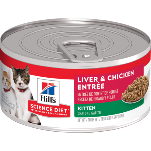 Hill’s Pet Science Diet Liver & Chicken Entrée Wet Kitten Food
