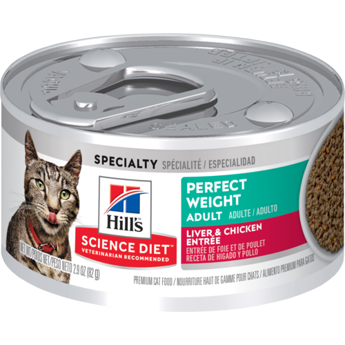 Hill’s Pet Science Diet Perfect Weight Adult Liver & Chicken Entrée Wet Cat Food