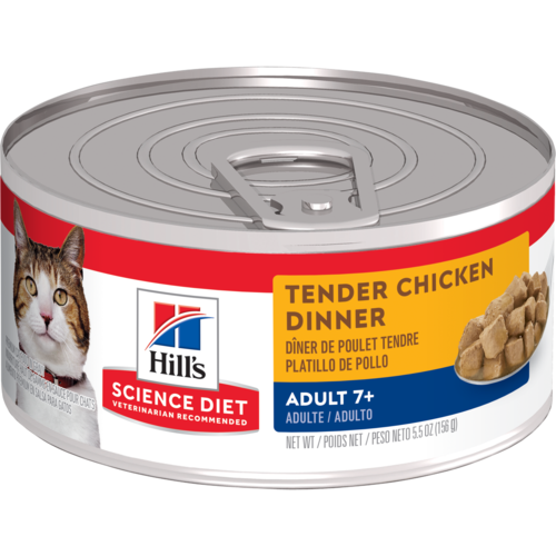 Hill’s Pet Science Diet Adult 7+ Tender Chicken Dinner Wet Cat Food