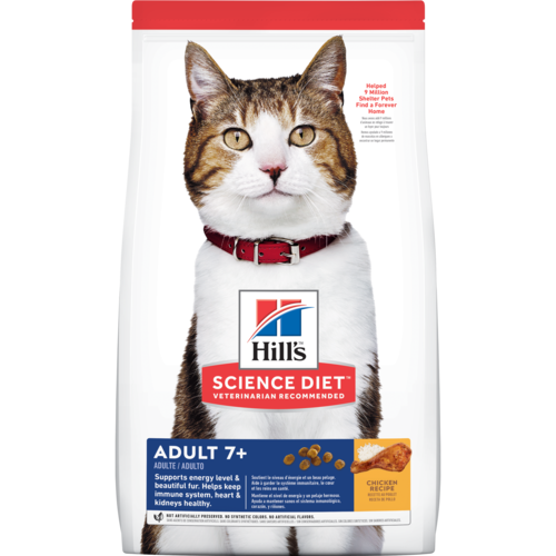 Hill’s Pet Science Diet Adult 7+ Chicken Recipe Dry Cat Food
