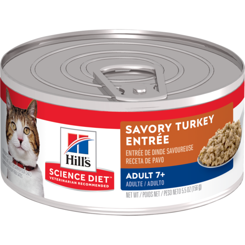 Hill’s Pet Science Diet Adult 7+ Savory Turkey Entrée Wet Cat Food