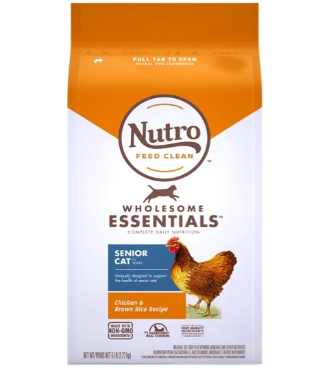 Nutro Wholesome Essentials Senior Chicken & Brown Rice Recipe Dry Cat Food
