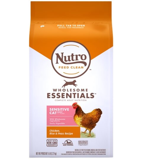 Nutro Wholesome Essentials Sensitive Chicken, Rice & Peas Recipe Dry Cat Food