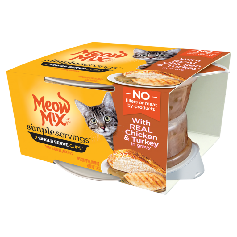 Meow Mix Simple Servings Real Chicken & Turkey In Gravy Wet Cat Food