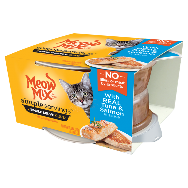 Meow Mix Simple Servings Real Tuna & Salmon In Sauce Wet Cat Food