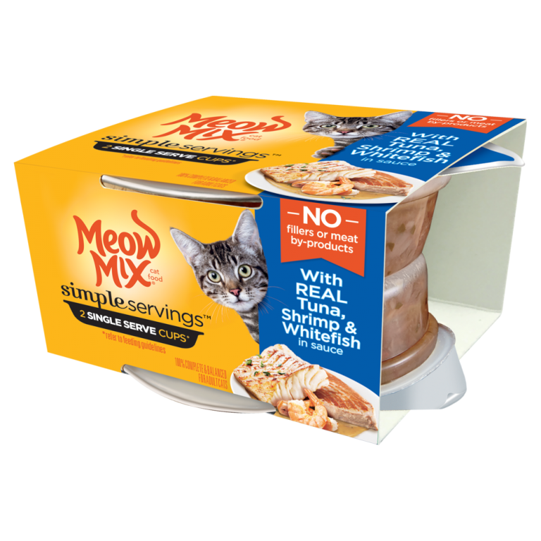 Meow Mix Simple Servings Real Tuna, Shrimp & Whitefish In Sauce Wet Cat Food