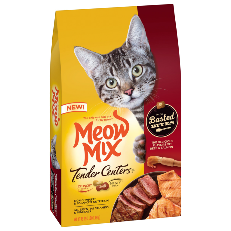 Meow Mix Tender Centers Basted Bites Beef & Salmon Flavor Dry Cat Food