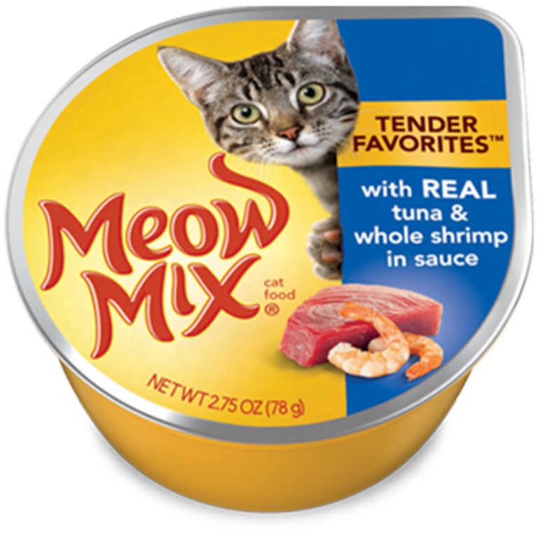 Meow Mix Tender Favorites Real Tuna & Whole Shrimp In Sauce Wet Cat Food